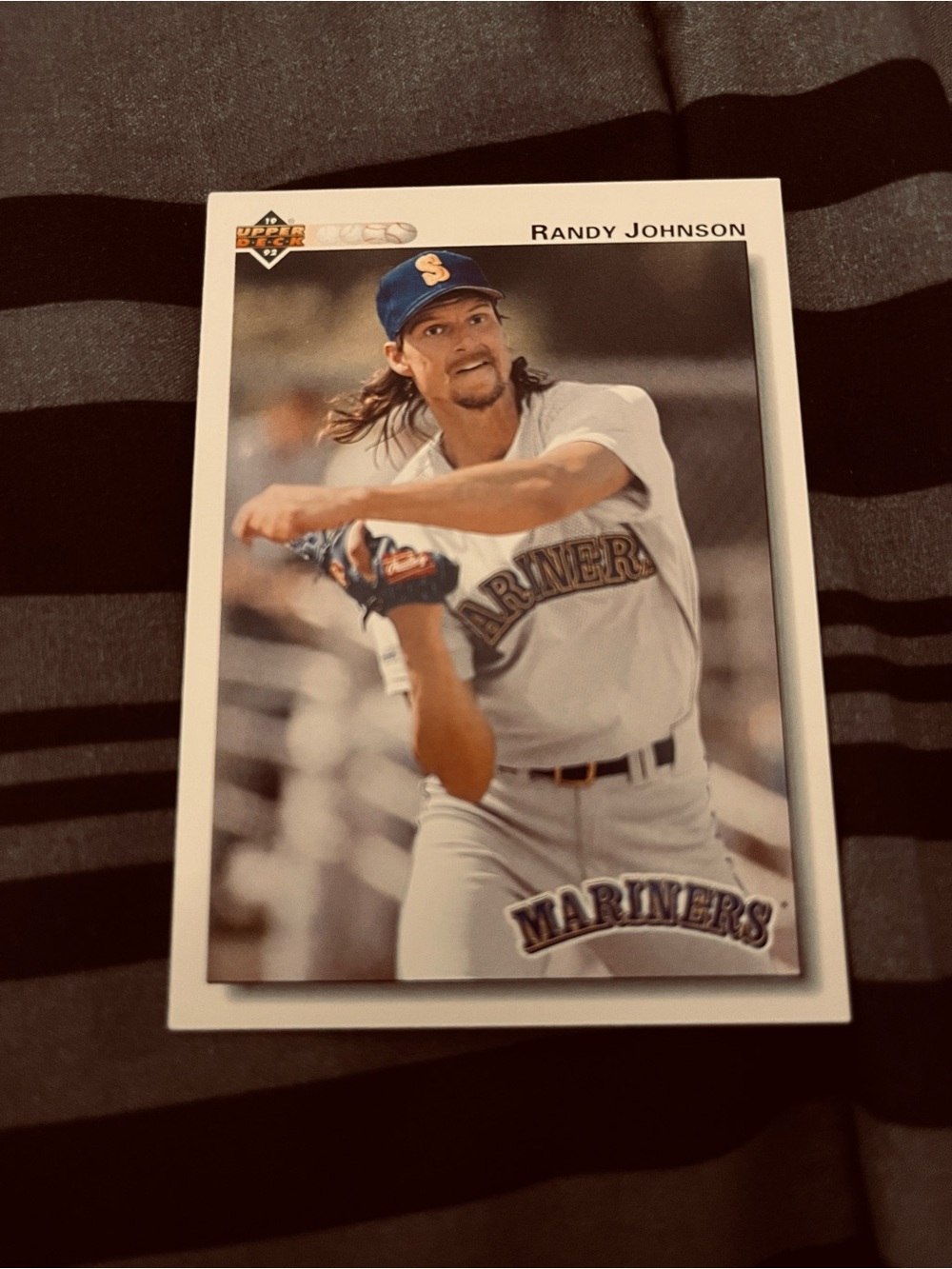 Baseball Trading Card - Blue and White Player Card